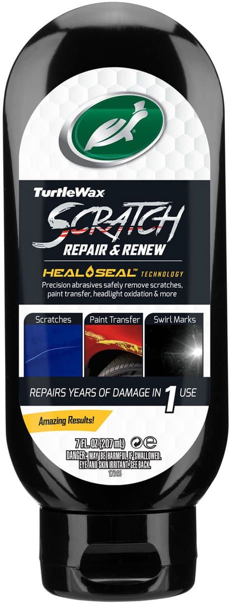 Turtle Wax Scratch Repair & Renew – Verwijdert kleine krassen en wervelingen – Herstelt glans – Voor alle lakken - Handmatig of machinaal - 207 ml (EAN: 5010322531675)
