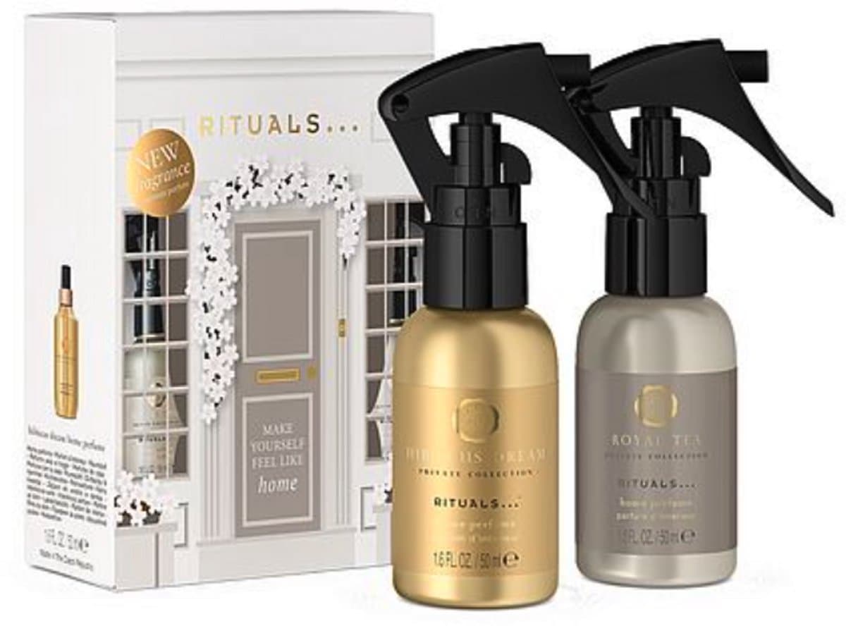 Rituals - Geschenkset - 2 Producten - 2x Huisparfum Room Spray 50 ml - Royal Tea - Hibiscus Dream - Giftset - Geschenkdoos - Cadeaudoos - Cadeauset - Cadeaus voor Vrouwen en Mannen - Heren - Vrouw - Man - Roomspray - Interieurspray - Huis Parfum (...