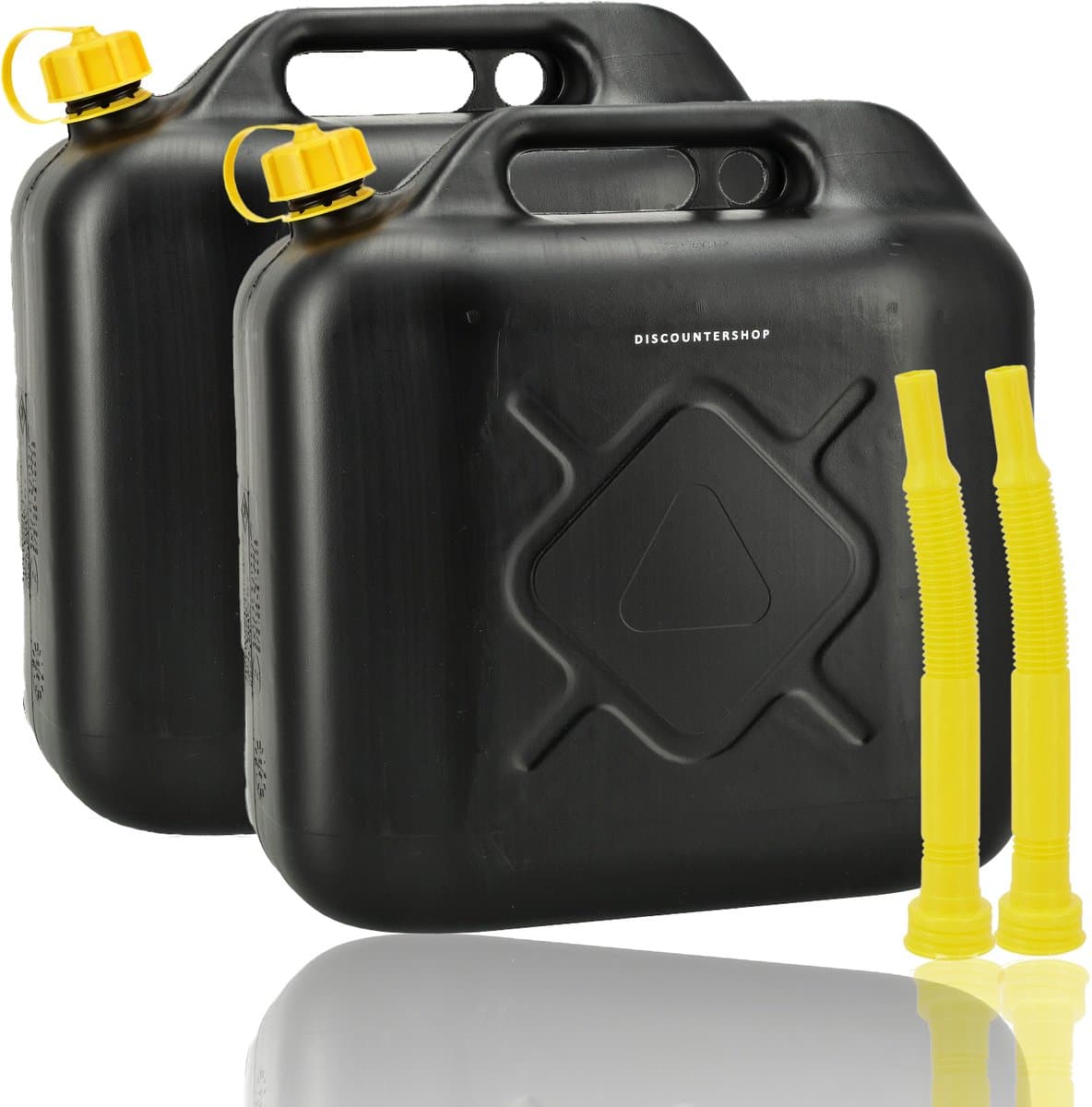 Jerrycan 20 Liter Set van 2 – Kunststof Brandstof Jerrycan Zwart met Schenktuit – Geschikt voor Benzine Diesel Olie – Brandstoftank 2x 20L – Jerrycan Brandstof Opslag Kunststof (EAN: 8720572681217): Waarom ik deze Jerrycan koos