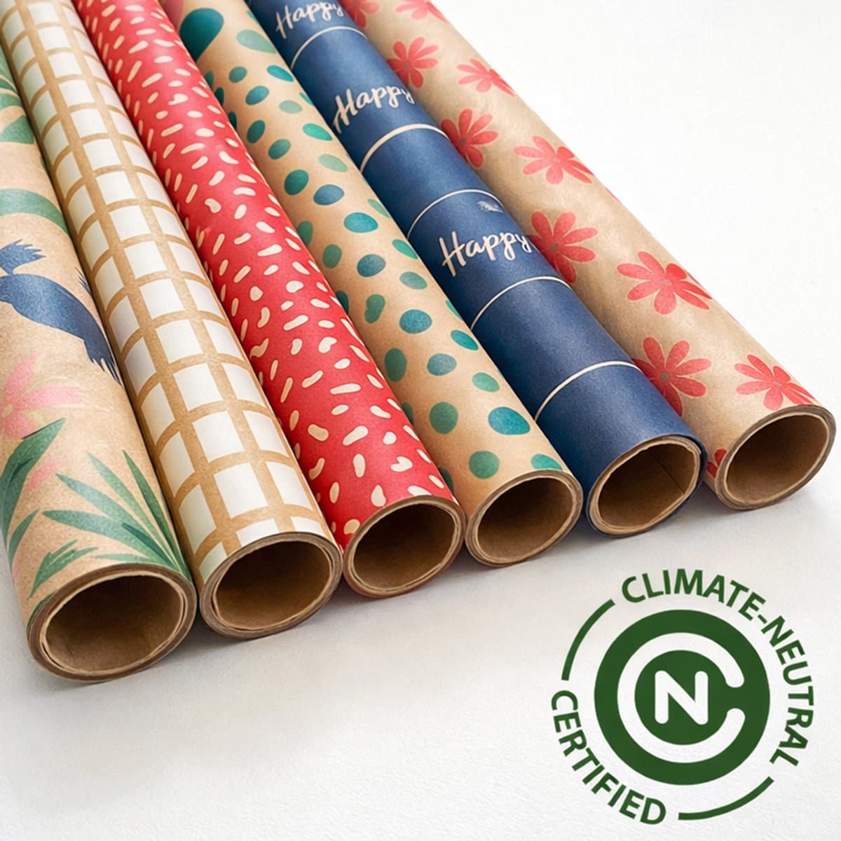 Kleurmedia® - Inpakpapier Luxe Kraft - 6 Rollen - 200x70 cm - Plasticvrij & FSC (EAN: 8721225730030): Een prachtig materiaal, echt voor je hand *en* het milieu