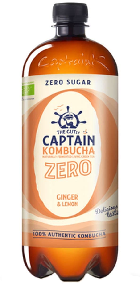 The Gutsy Captain Kombucha Zero Ginger Lemon BIO (1000 ml) (EAN: 5600821261885)