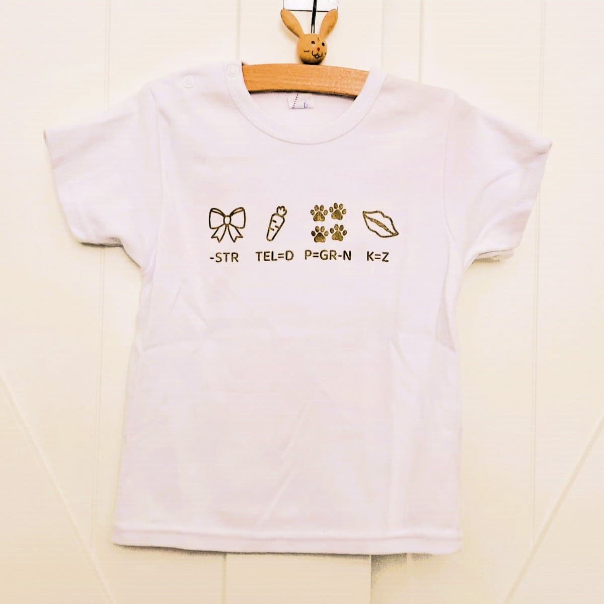 Shirt Aankondiging zwangerschap Rebus Ik word grote zus | korte mouw | wit goud | maat 92 zwangerschap aankondiging bekendmaking Baby big sis sister Grote Zus (EAN: 7423331775738)