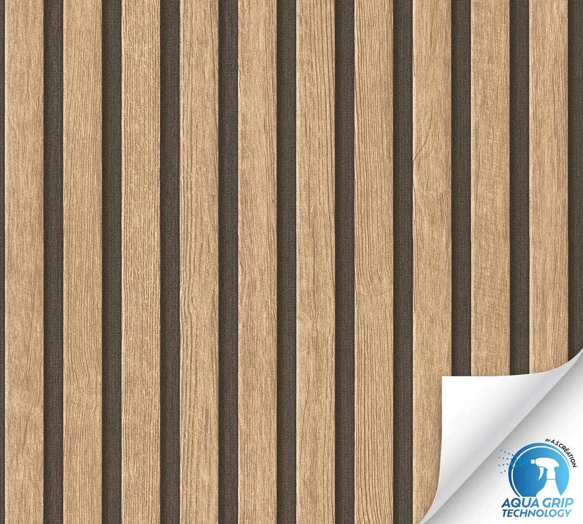 LATTEN BEHANG | Modern - Behangen zonder lijm! - A.S. Création WOW Designdrop (EAN: 4051315679234): De look van hout, het gemak van behang