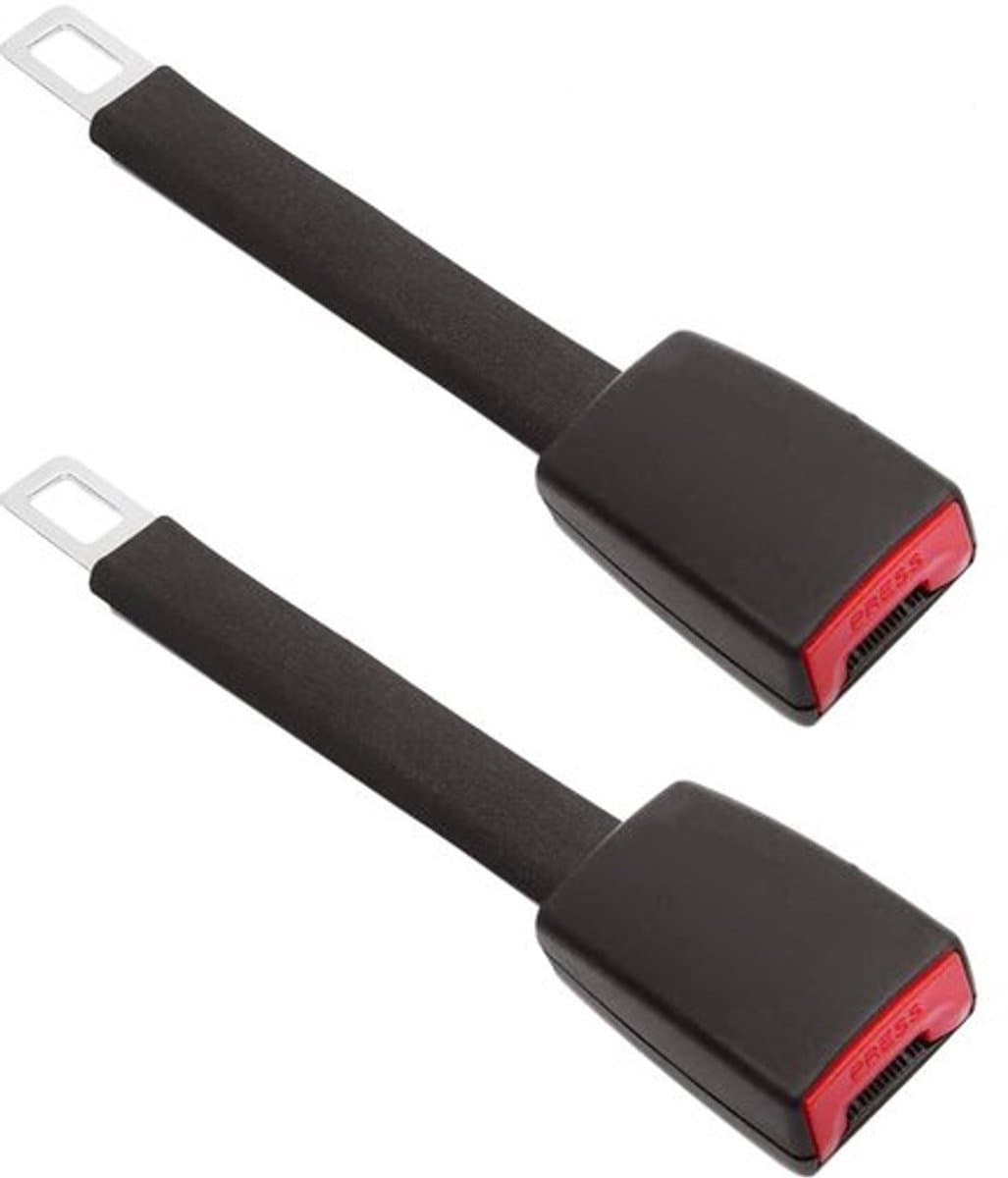 Gordelverlenger - 2Stuks - Veiligheidsgordelverlenger Langer - 25 cm - Verlengstuk Gordel - Autogordel - Auto-Interieur Modelleringsgesp - Veiligheidsgordelverlenger - Auto-Accessoires - Zwangere Vrouwen - Universeel - Comfortabel - Zwart-2025 (EA...