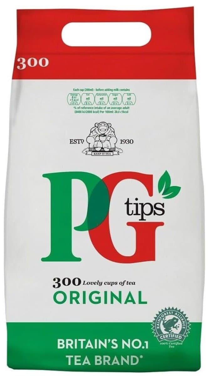 PG Tips zwarte thee, 1 pak (1 x 870 g) 300 theezakjes met Kajal Sticker (EAN: 0756892882810): De theezakjes als stille helper in mijn creatieve chaos