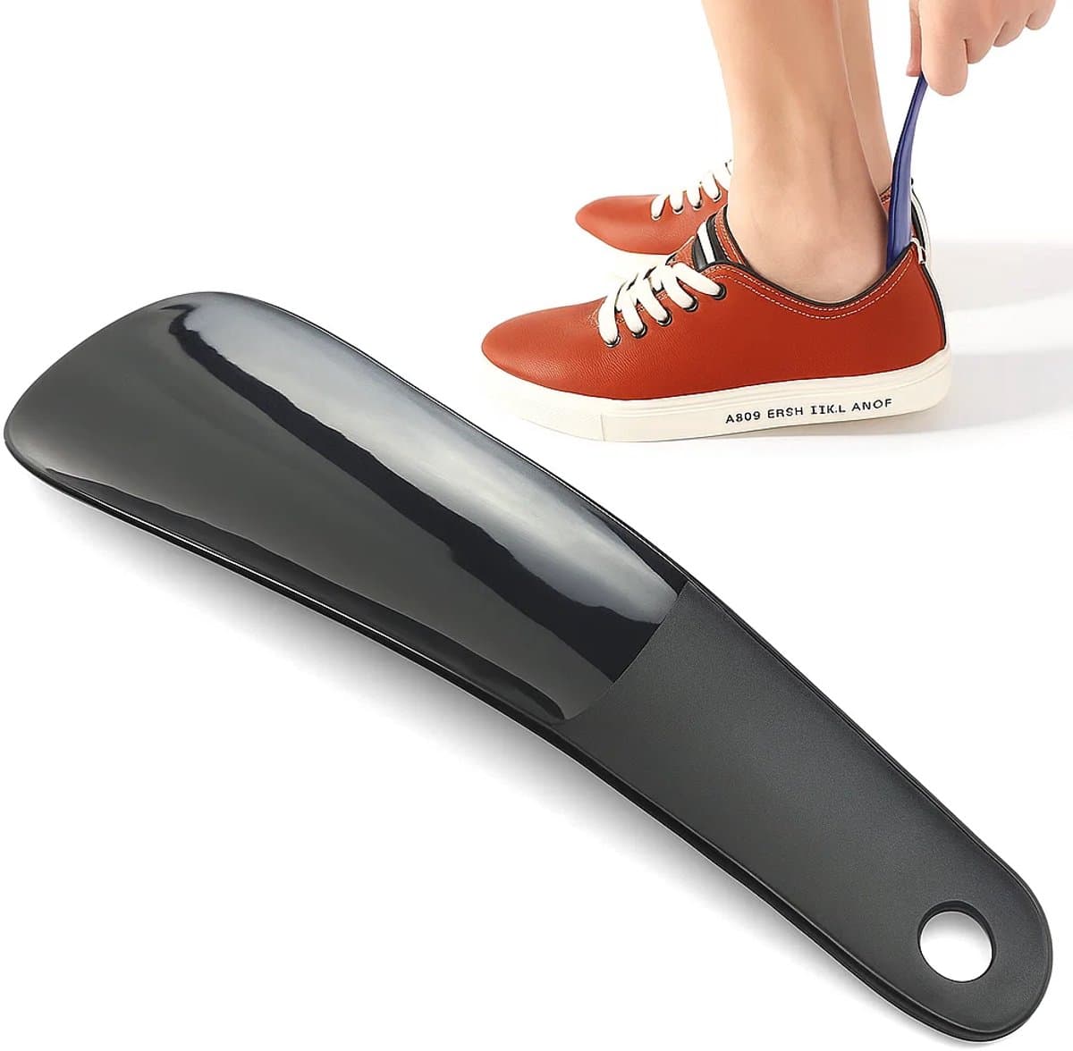 Schoenlepel I Kunststof I Lengte 16 CM I Schoentrekker I Met Ophangoog I Zwart (EAN: 8721025516636): 👟 Waarom een schoenlepel