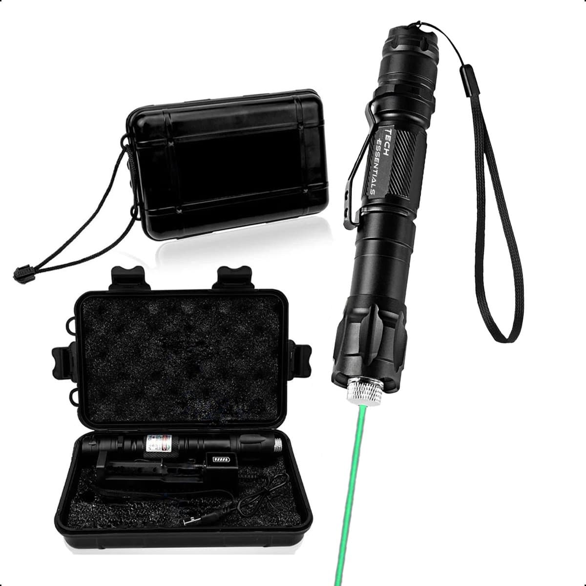 Tech Essentials® Professionele Laserpen Groen - Klasse II - Oplaadbaar - Gadget (EAN: 8721082926058)