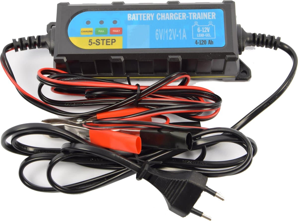 Acculader - Druppellader - Acculader voor Auto Motor Scooter Boot Camper - Reparatie Modus - 12V 6v Accu druppel oplader 6 - 12 volt - Accu oplader (EAN: 8595458565307)