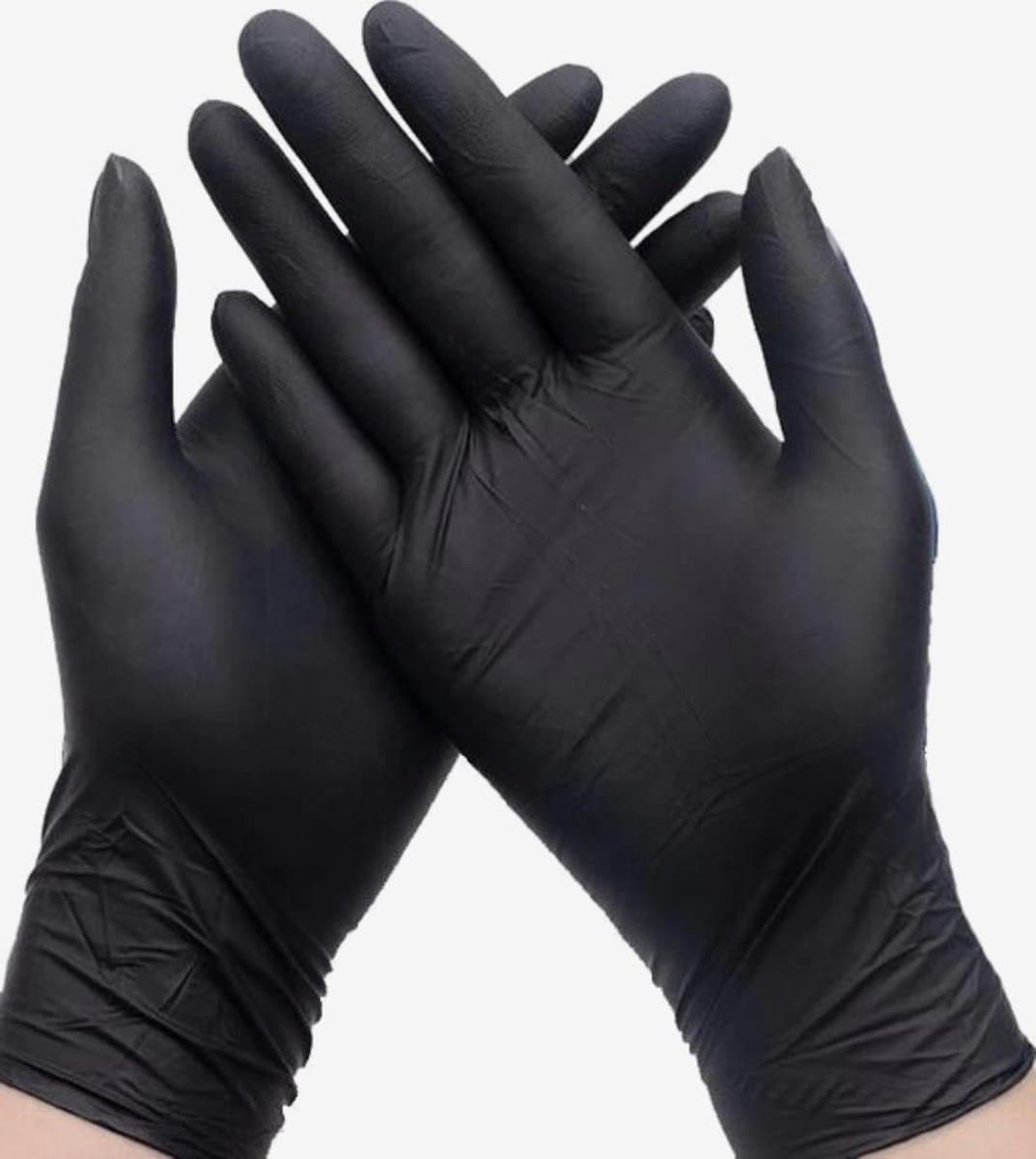Wegwerp Handschoenen - Maat M - Nitril handschoenen - Poedervrij - Zwart - 100 stuks (EAN: 7435814867823)