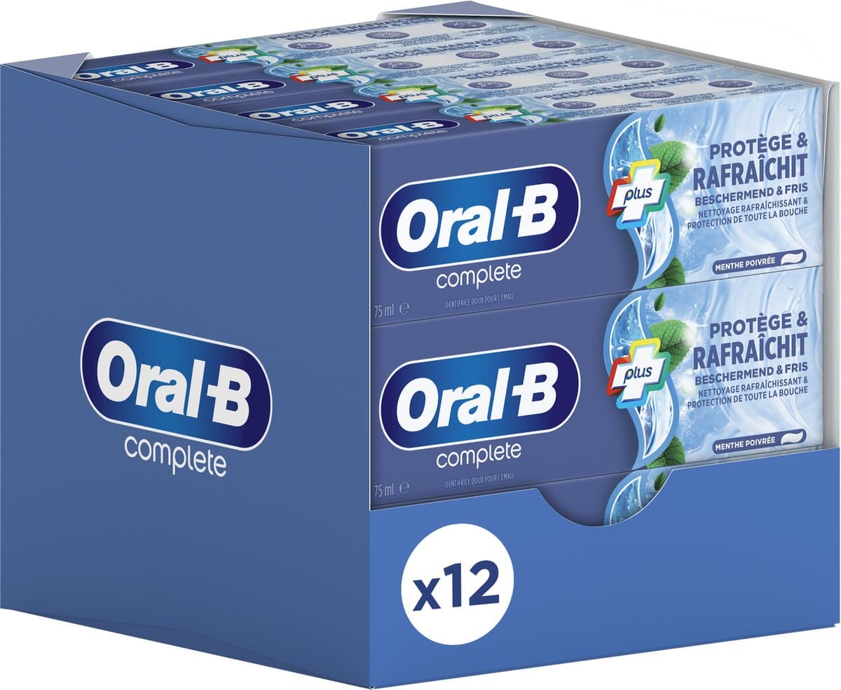 Oral-B Complete Plus - Protect & Fresh - Tandpasta - Voordeelverpakking 12 x 75 ml (EAN: 8001090679703): De kracht van de voorraadkast 📦