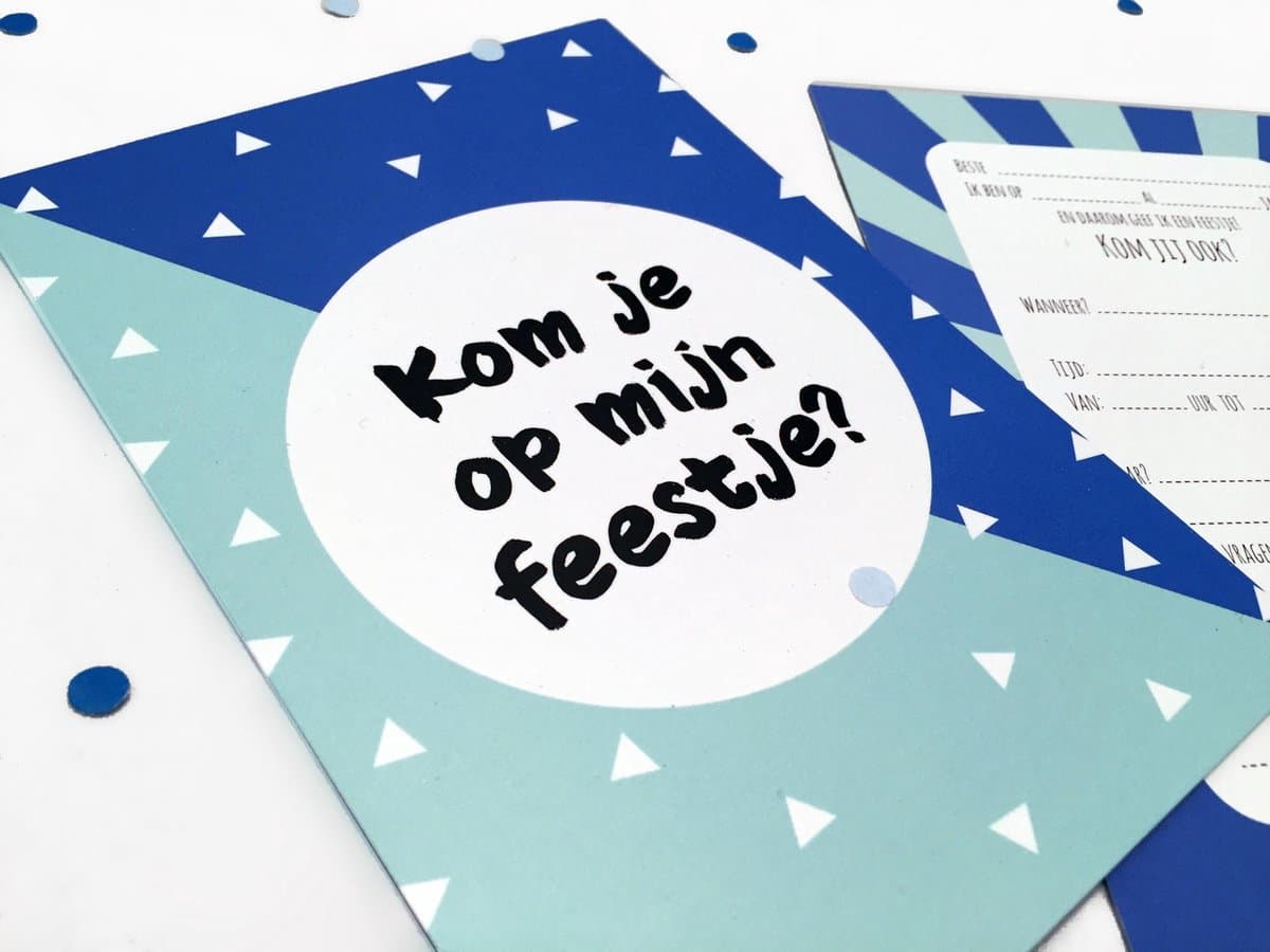 Uitnodigingen feestje - jongen - MamaKaart.nl (EAN: 7432027745733)