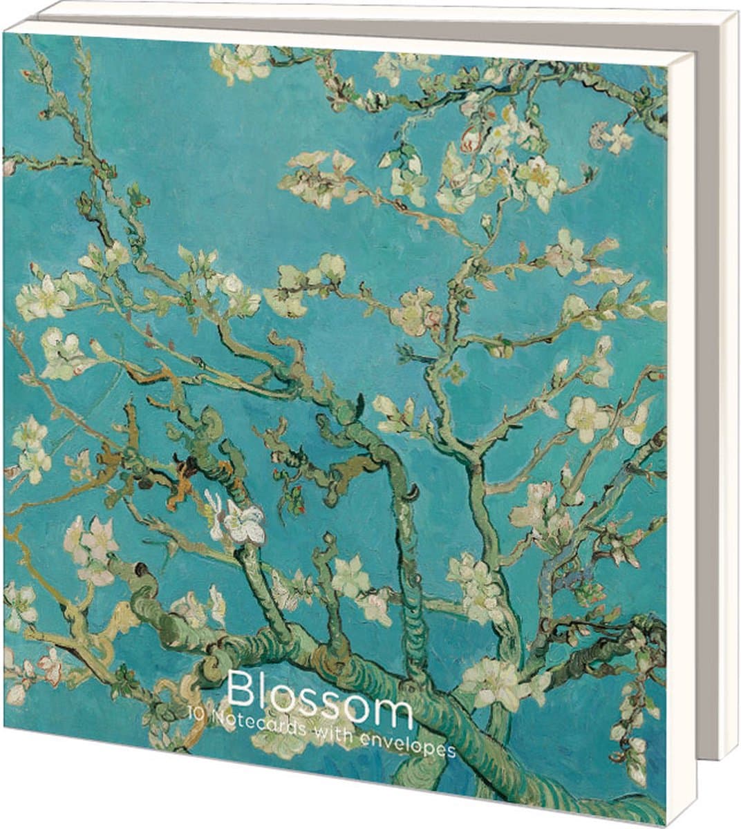 Bekking & Blitz - Wenskaartenmapje - Set wenskaarten - Kunstkaarten - Museumkaarten - Uniek design - 10 stuks - Inclusief enveloppen - Amandelbloesem - Almond Blossom - Vincent van Gogh - Van Gogh Museum Amsterdam (EAN: 8716951360194)