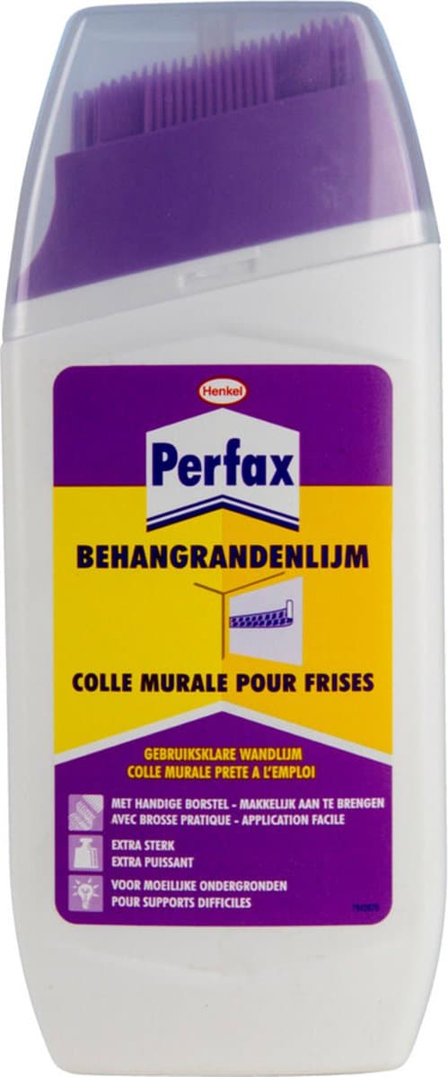 Perfax Behang randenlijm 250 g | Behang randenlijm met borstel | Hoge Precesie voor ultiem gebruiksgemak. (EAN: 5410091229146): Een kwastje maakt het verschil 🖌️