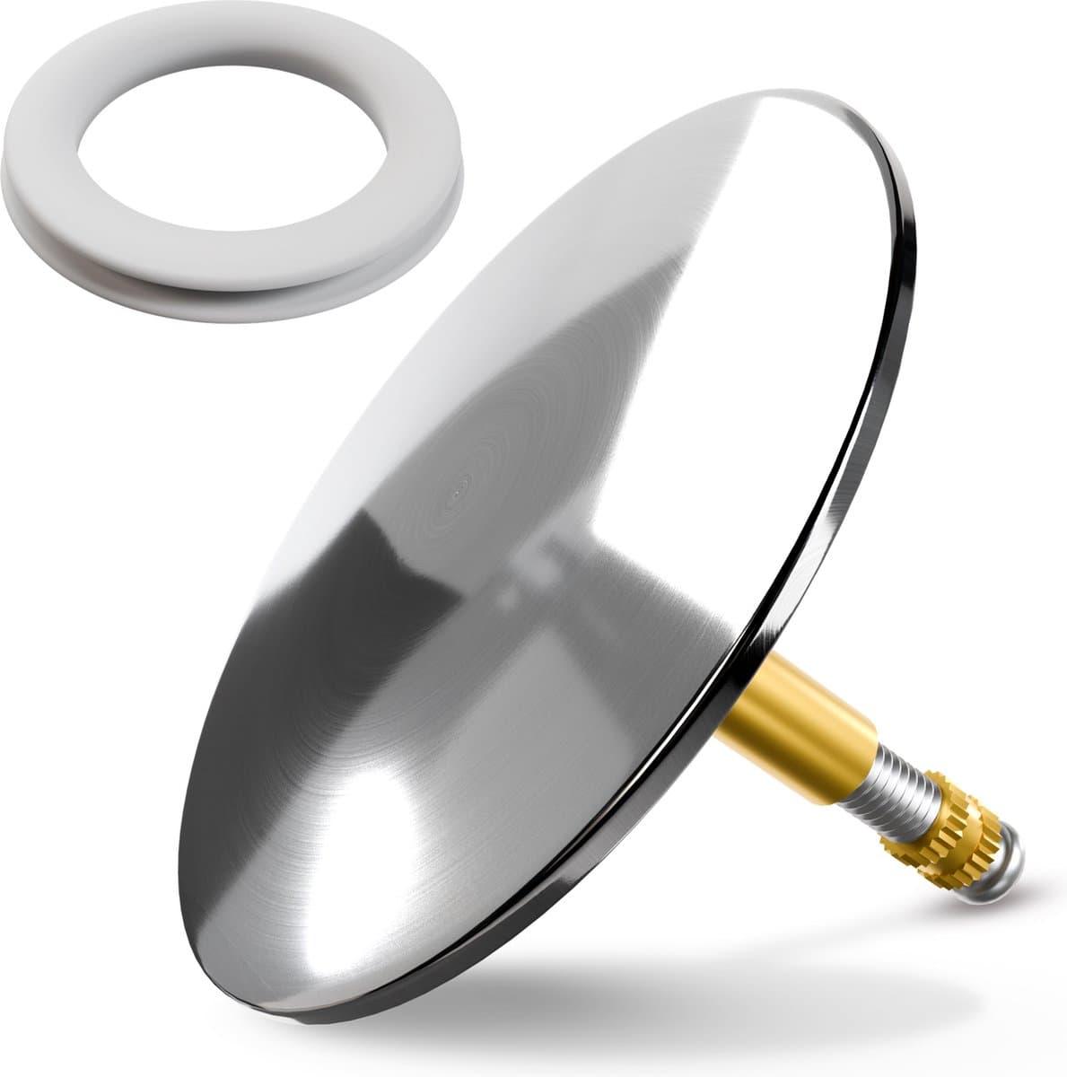 Minismus Afvoerplug Badstop met extra Ring - ⌀72 mm Universele Afvoerstop Bad met Stelschroef - Badmontageonderdelen - Badkamer & Sanitair (EAN: 8720615126514): Eerste indruk Geen gedoe, gewoon kwaliteit