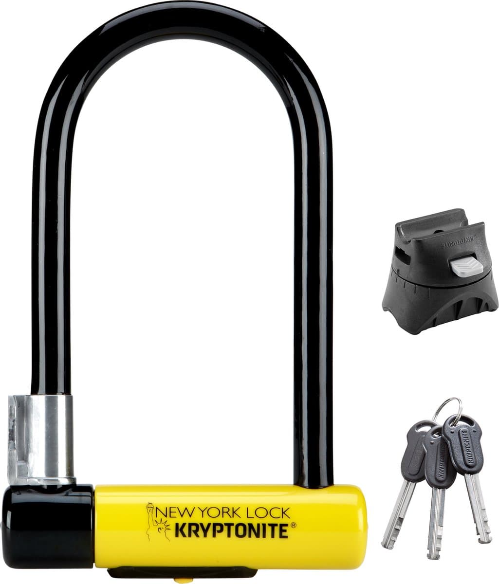 Kryptonite New York Lock STD Beugelslot – ART-4 Slot – Beugelslot Scooter en Motor – 26 cm lang – Geel (EAN: 0720018002154)