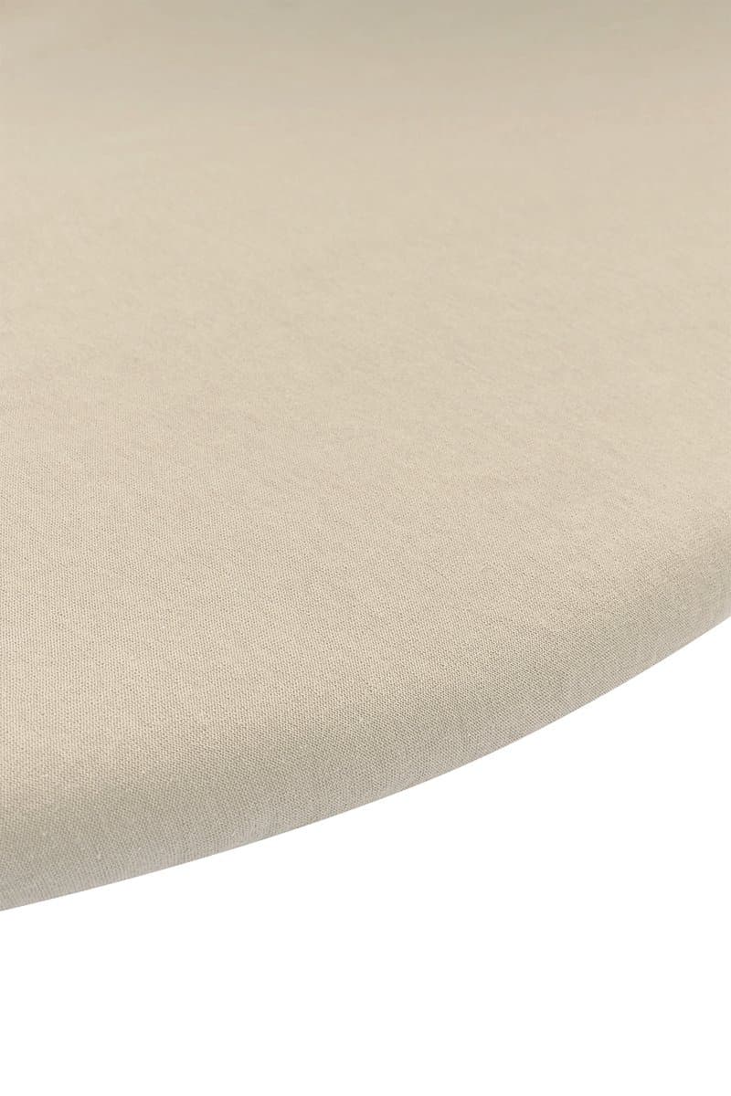 Meyco Baby Uni hoeslaken boxmatras - sand - rond 90/95cm (EAN: 4054703151190): Een goede smaak, maar ook een hulpmette met beperkingen