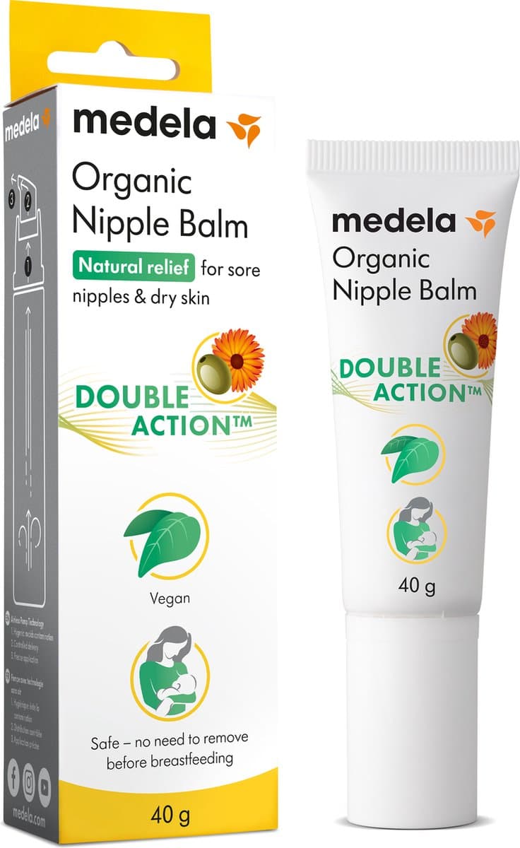 Medela Organic Biologische Tepelzalf - vegan tepelverzorging - 100% natuurlijk - 40g - biologisch (EAN: 7612367073073)