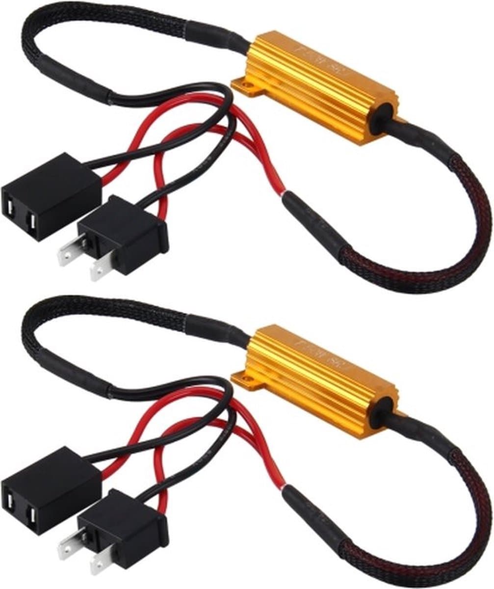 TLVX H7 LED weerstanden 50 Watt 6 0hm (set, 2 stuks) – Auto Koplamp Weerstand 50W 6RJ - CANBUS - LED Xenon belasting weerstand - Canbus Error Canceller – Decoder - Dimlicht – Grootlicht – Mistlicht - 12V - Voorkom foutmelding LED lampen (EAN: 8720...