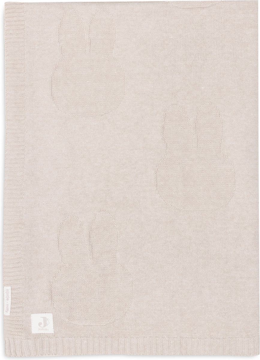 Jollein x Nijntje - Deken Wieg 75x100cm - Wiegdeken, Wiegdekentje, Dekentje Baby - Miffy - Nougat (EAN: 8717329379022)