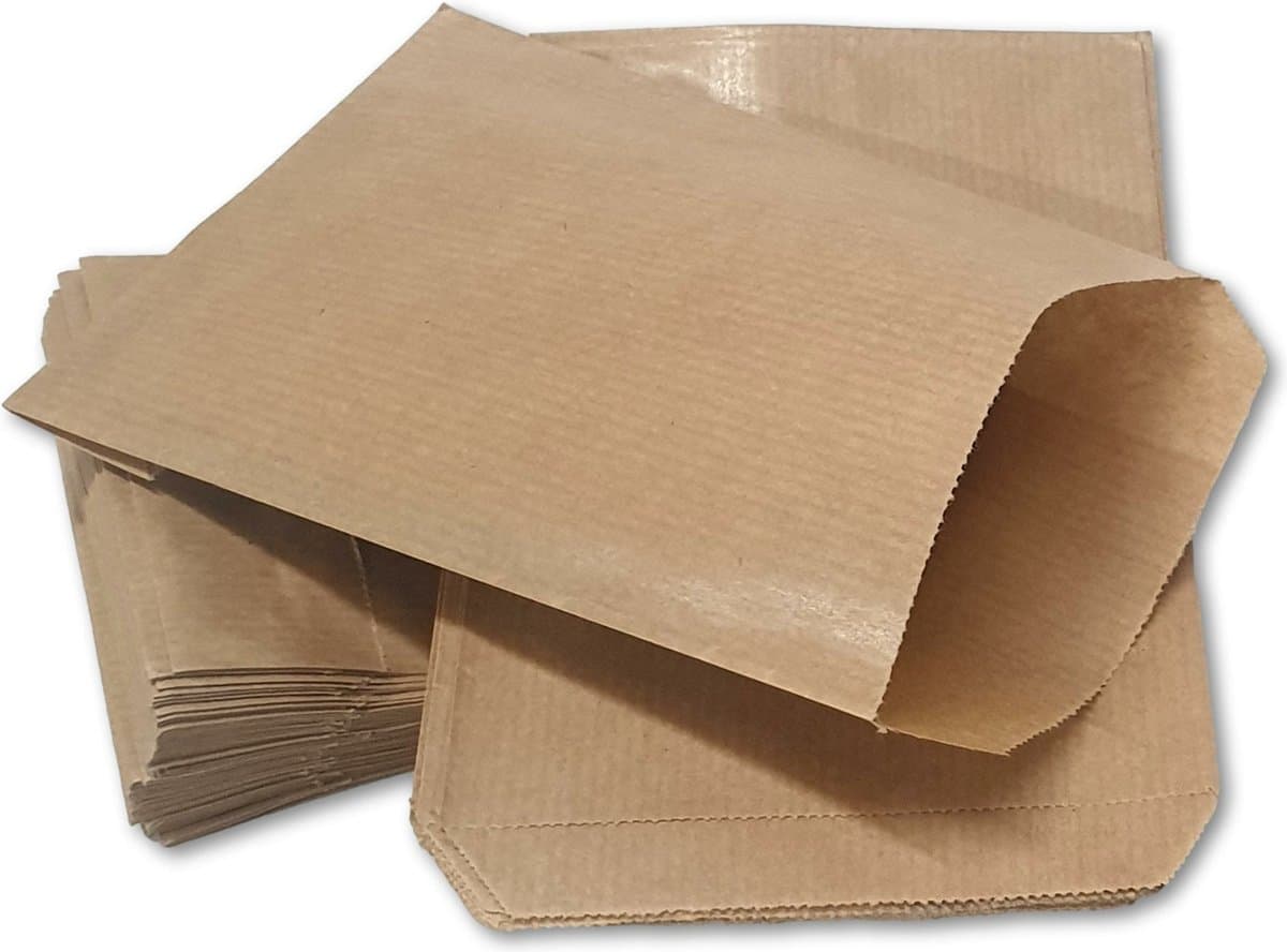 Prigta - Papieren zakjes - 100 stuks - 10x16 cm - Kraftpapier Bruin – Cadeauzakjes / geschenkzakjes (EAN: 8720682330012): **Wat Zit Er In Een Prigta Zakje**