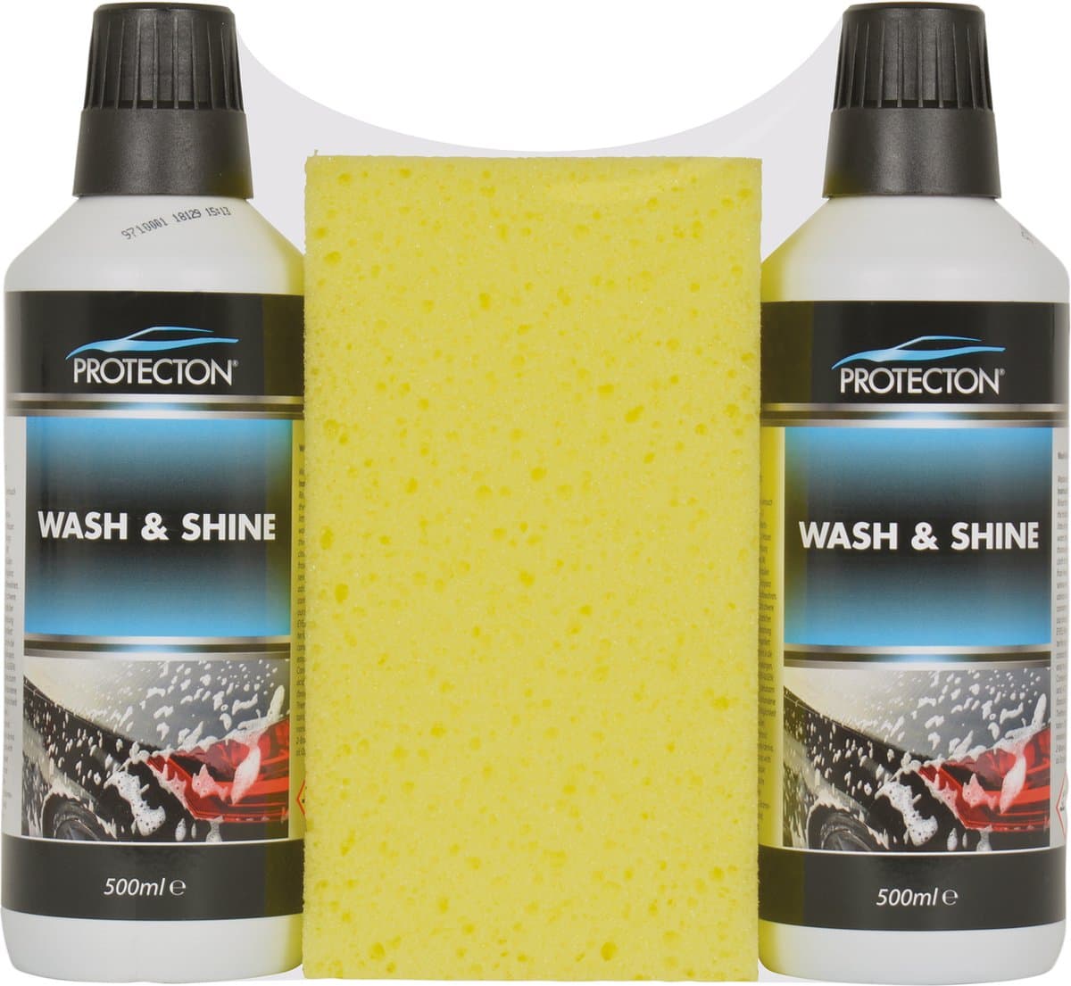 Protecton Wash & shine set 2x 500ml met spons (EAN: 8711293463053)