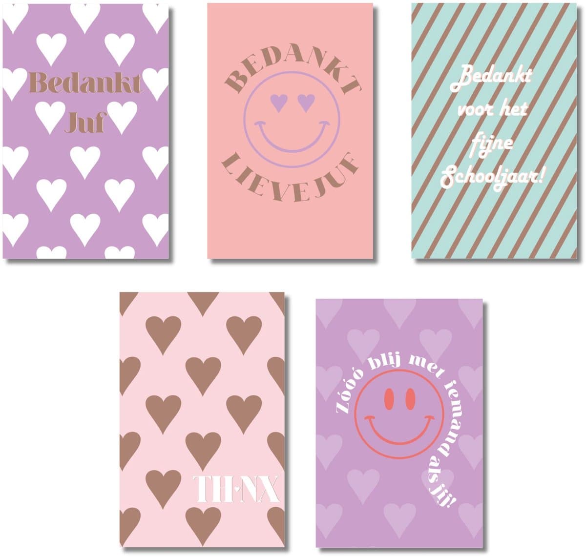 5 kadokaartjes juf - bedankt juf - cadeau kaartjes - lief kaartje juf - juffendag - einde schooljaar - (EAN: 7422246010040): Waarom ik meteen verliefd werd