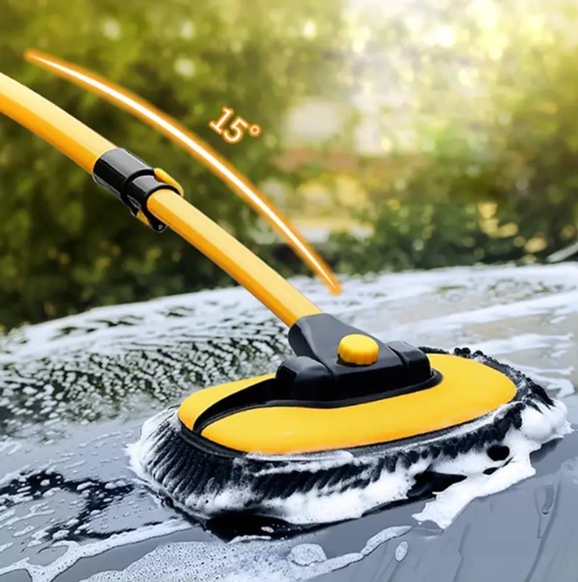 Dutchers® Telescopisch Wasborstel - Microvezel Antikras doek - Microvezeldoek - Uittrekbare borstel - Autodoek - Autowasborstel - Was set (EAN: 8721184973660)