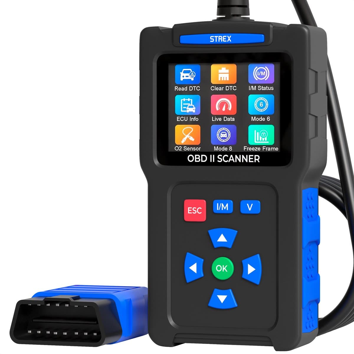 Strex OBD2 Scanner - OBD - Auto Uitlezen - Storing Verwijderen - NL Taal - Auto scanner - Diagnose Apparatuur Voor Auto's - Motorstoring (EAN: 8721098880467)