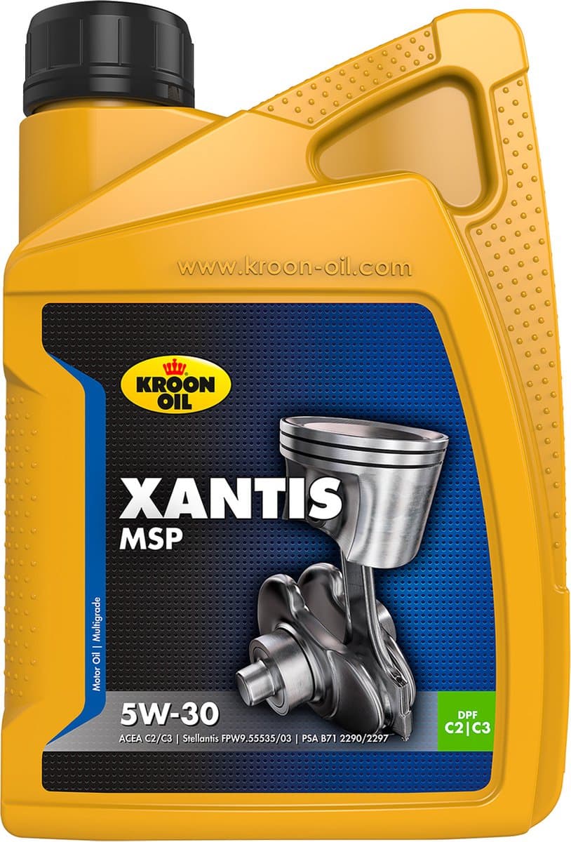 Kroon-Oil - Xantis MSP 5W-30 - Synthetische Motorolie - 1 Liter - Brandstofbesparend (EAN: 8710128376575): Wat is dit product