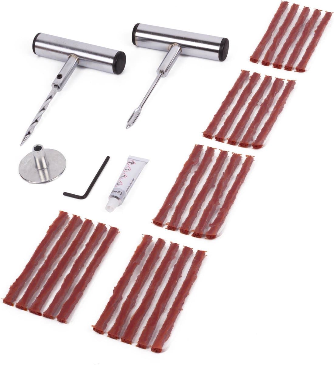 Benson Complete bandenreparatieset - 31-delig - Voor auto, motor en scooter - Inclusief opbergkoffer (EAN: 8718692624085)