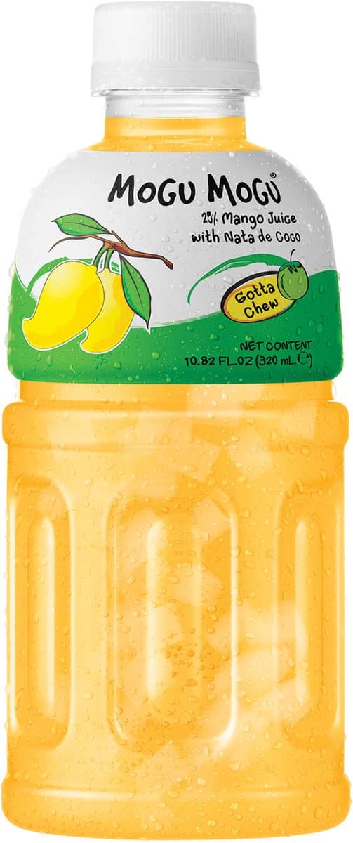 Mogu Mogu Mango 6x320ml - Tropical Soda - Mangosmaak met stukjes kokos (EAN: 8850389117309)
