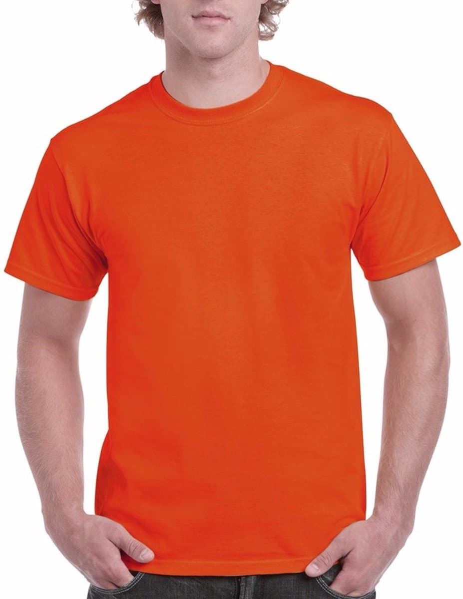 T-shirts oranje - heren - zware 200gr kwaliteit - basic shirts - katoen - korte mouwen - comfort pasvorm L (EAN: 8719538229358): Waarom dit oranje shirt zo opvalt
