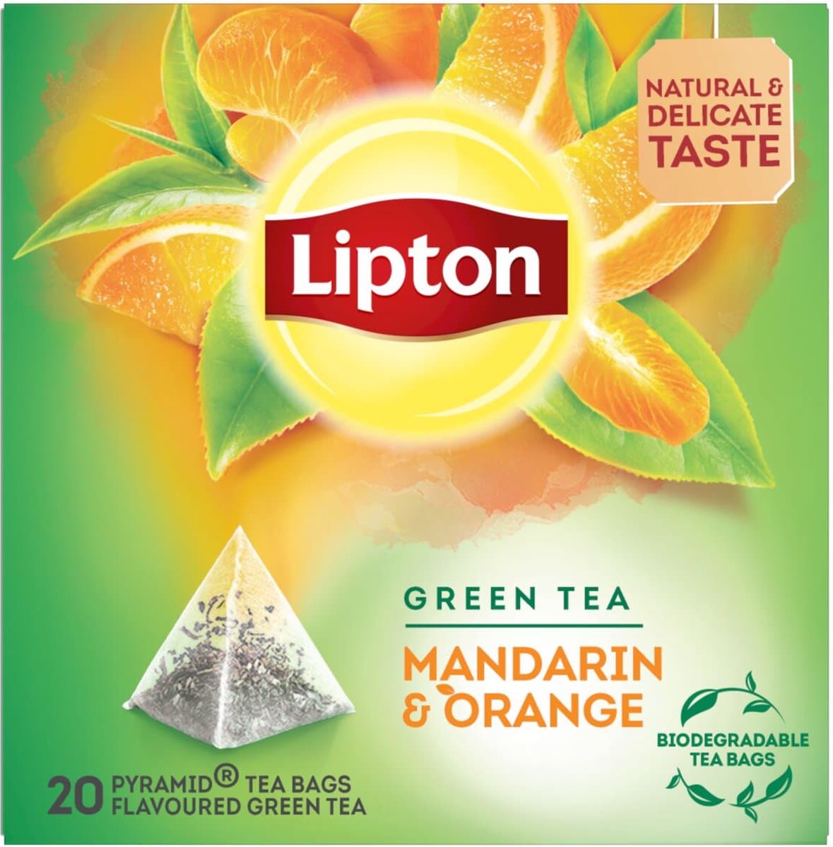 Lipton Green Tea Mandarin Orange - 80 Theezakjes Piramid - Groene Thee Mandarijn Sinaasappel - 4 x 20 Zakjes - Voordeelverpakking (EAN: 5063270108123): Wat maakt deze pack zo interessant