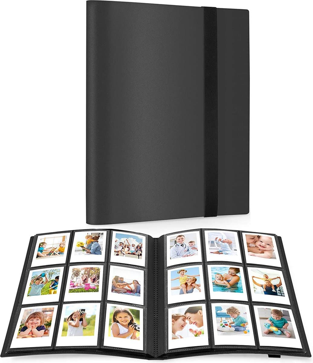YONO Fotoalbum XL - Geschikt voor Fujifilm Instax Mini 12 - Polaroid - 360 Foto’s - Fotoboek - Zwart (EAN: 8720595017413): 1. **Space voor 360 momenten**