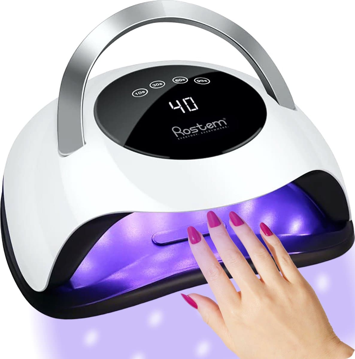 Rostem 120 Watt UV LED Nageldroger - Nagellamp - Perfect Uitgeharde Nagel Gellak - LED Lamp - Lange Snoer - Wit (EAN: 8719325843194): De prijs versus de grote merken 💸