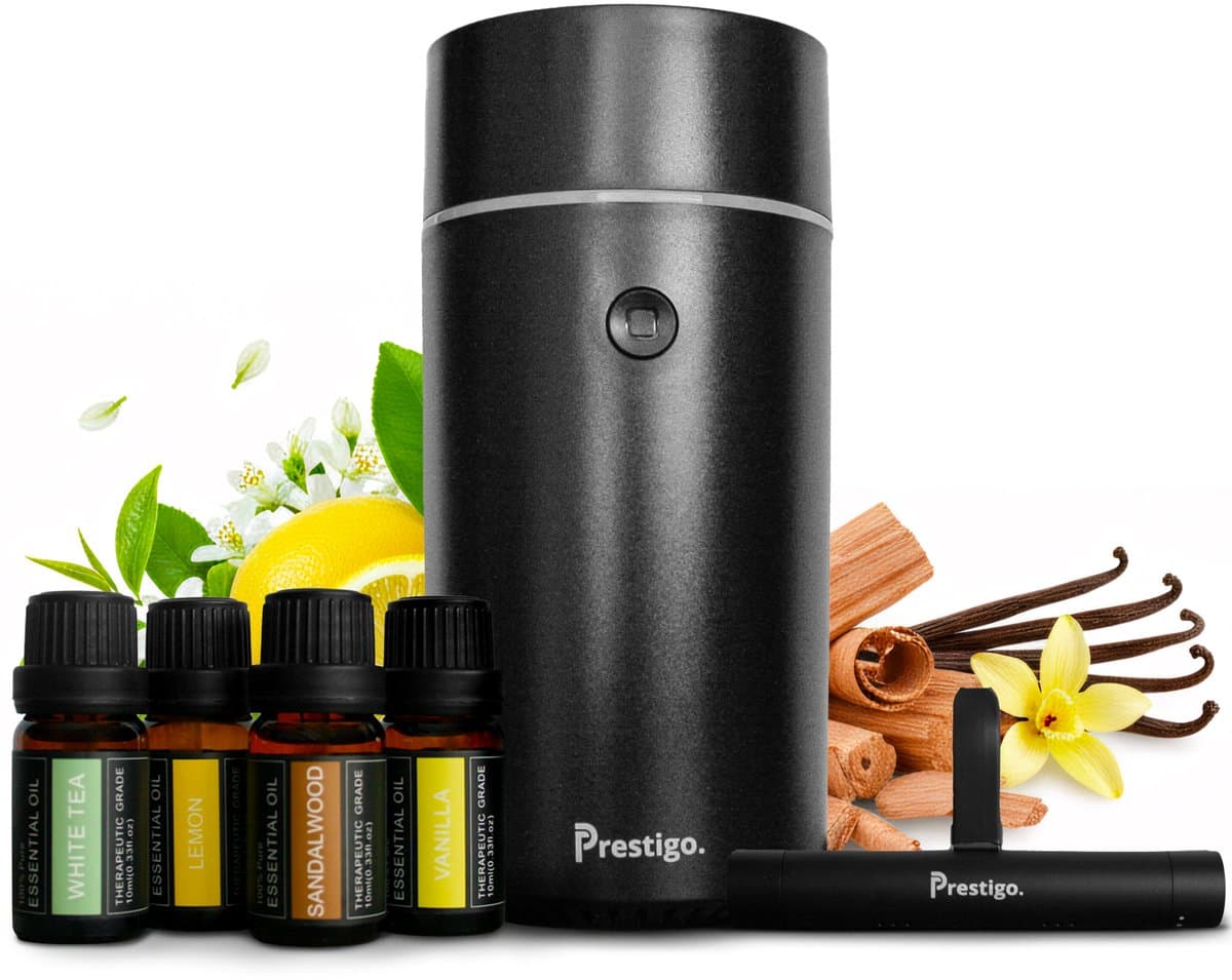 Prestigo Autoparfum - Diffuser & clip - Auto parfum set - 6 geuren - Slim, stil & hervulbaar - met navulling - Auto geurverfrisser (EAN: 8720844069064): ✨ Wat maakt deze diffuser zo speciaal