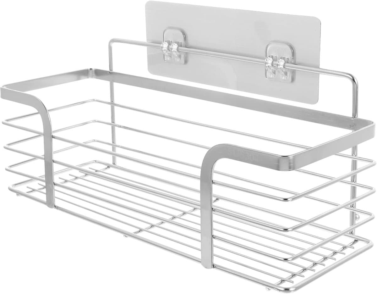 Badkamerrek - 1 roestvrijstalen rek - Doucherek - Doucherek Wand - Doucherek Zonder Boren - Douchemand - Keuken afdruiprek - Rekje Voor In De Douche- Badkamer Plank - Doucherek - Rvs - Zelfklevend - Voor Badkamer/Keuken/Toilet (EAN: 9389495730779)...