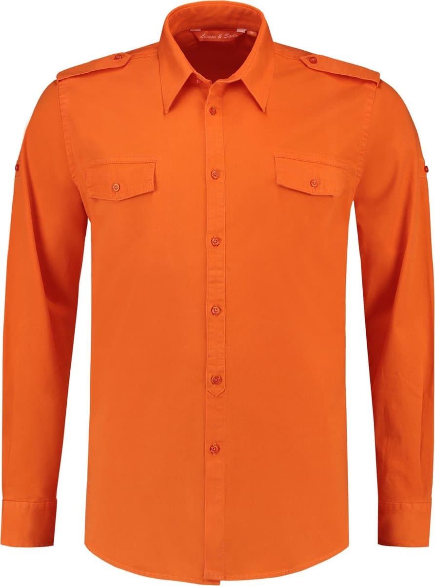 Lemon & Soda heren blouse in de kleur oranje in de maat S. (EAN: 7439641662637): Waarom een blauwrijke broek