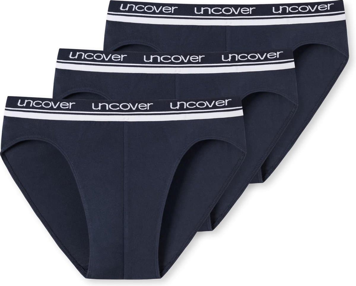 Schiesser Uncover Heren Rio-Slip - Blauw - 3-Pack (EAN: 4007065778338)