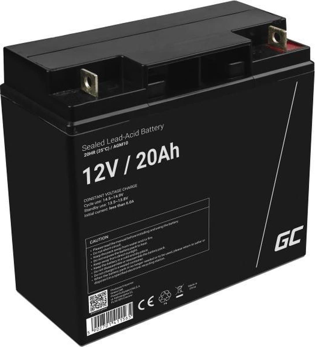 Green Cell 12V 20Ah (11mm) 20000mAh AGM accu (EAN: 5902701411565)
