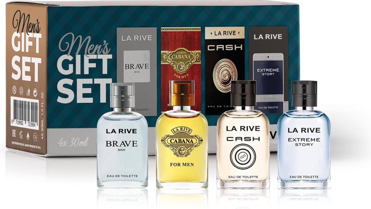 La Rive Men's Perfume geschenkset - 4 x 30ml eau de toilette (EAN: 8719992723690)
