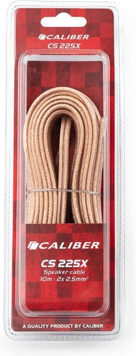 Caliber Speaker Kabel - Luidsprekerkabel - 2x2,5mm - 10 meter Speakerdraad - Transparant - CCA(CS225X) (EAN: 8714505013244)