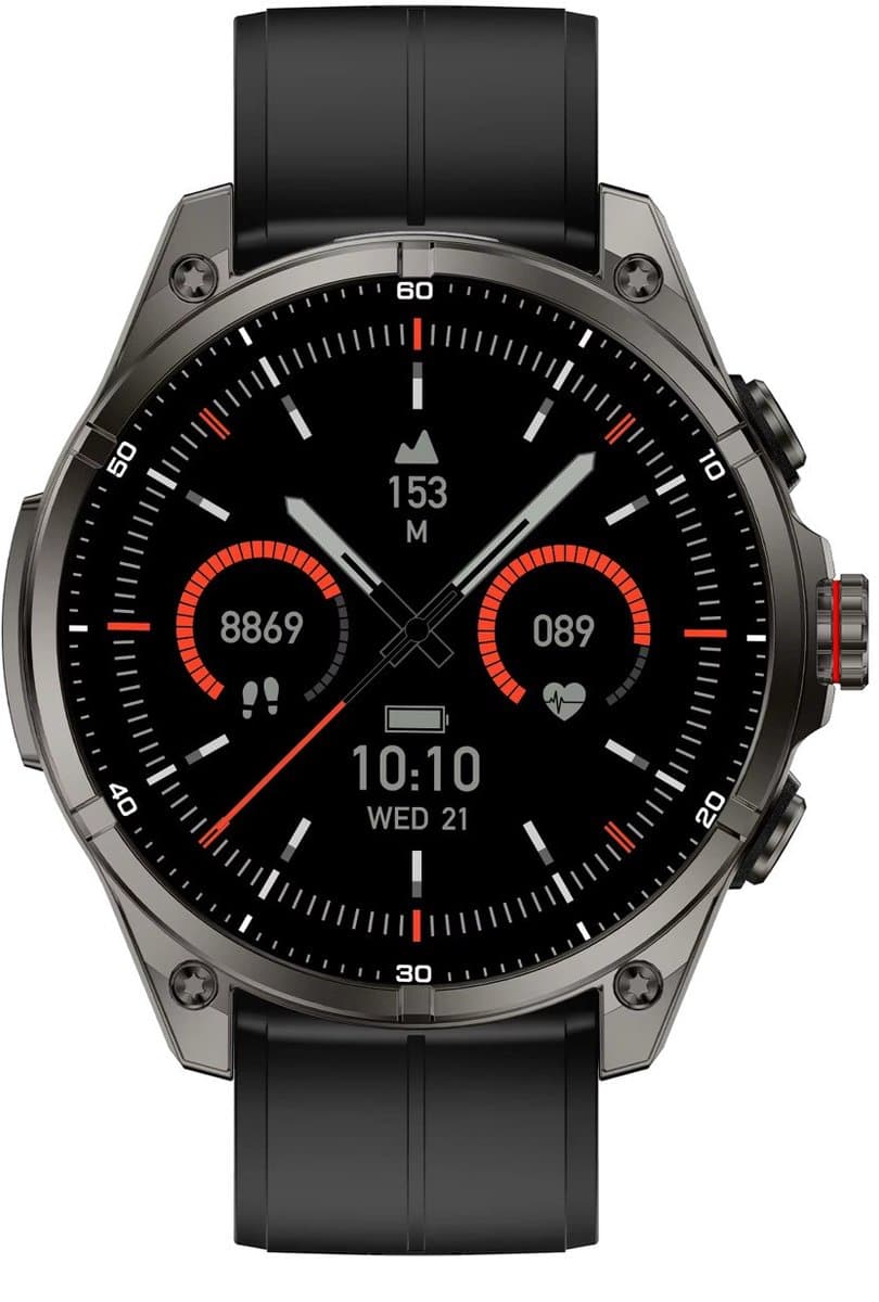 Royal Empire Smartwatch Heren met GPS & Belfunctie – Sporten Zonder Telefoon – 1.43” AMOLED – Hartslag & SpO2 – 5ATM Waterdicht – RVS & TPU Band – Zwart (EAN: 8721082955843): Wat is het dan precies