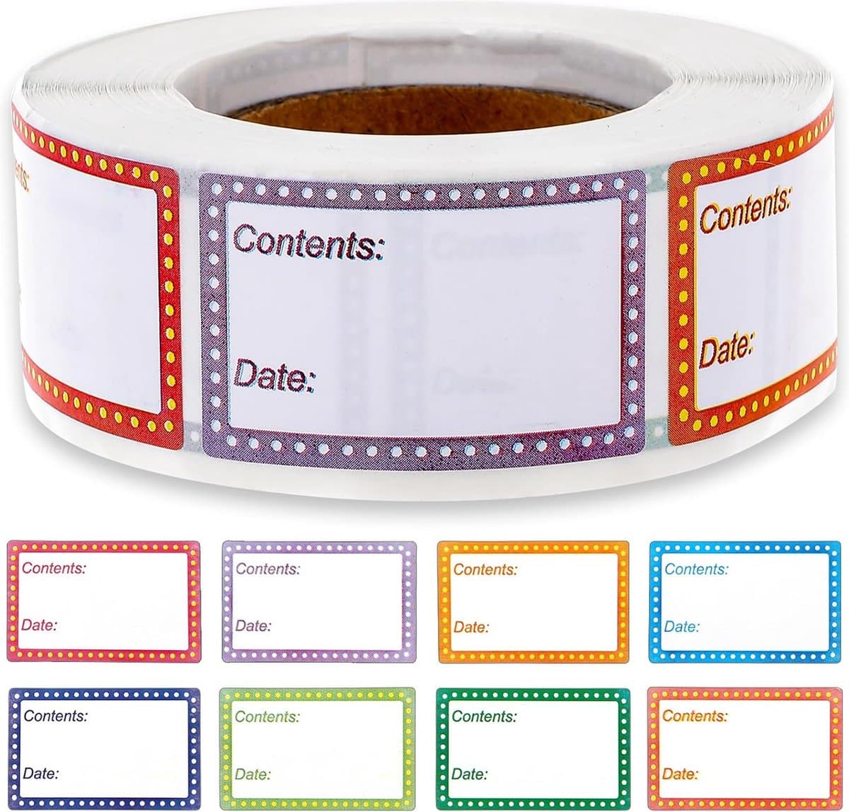 500 stuks 1 rol - Diepvriesetiketten - Diepvries Stickers - Houdbaarheidsetiketten - inmaaketiketten - etiketten - Kleur - verwijderbare - 4 x 2.5 cm - Gemakkelijk Beschrijfbaar en onderscheiden (EAN: 9389495748125): Wat maakt deze stickers zo bij...