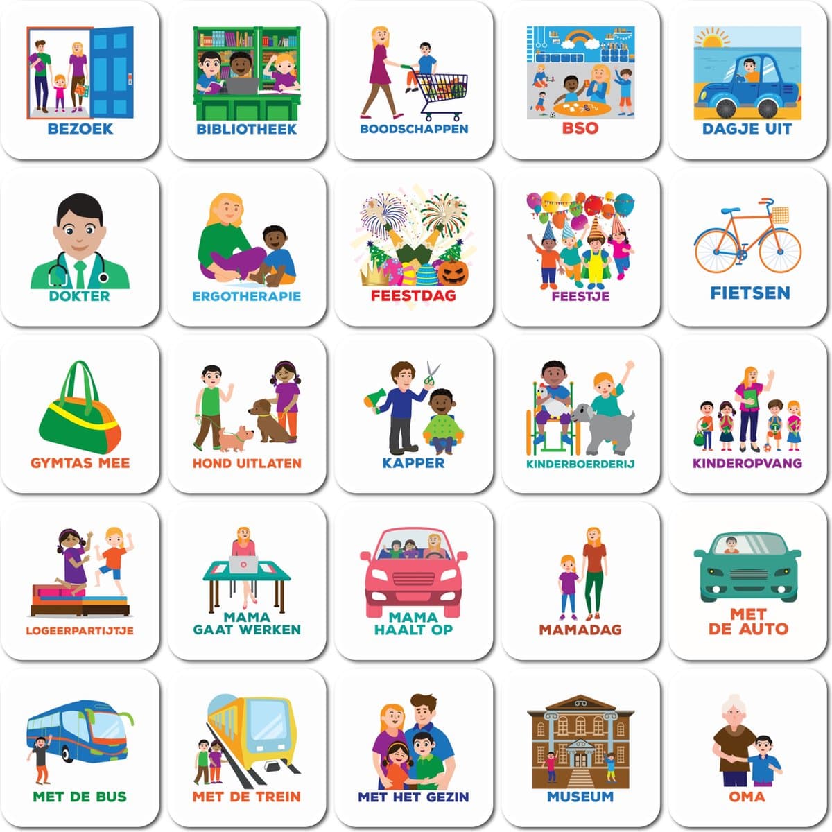 Smarfer - Magnetische pictogrammen voor weekplanner - 50 stuks - Planbord kind – Buiteneditie (EAN: 8720174817304)