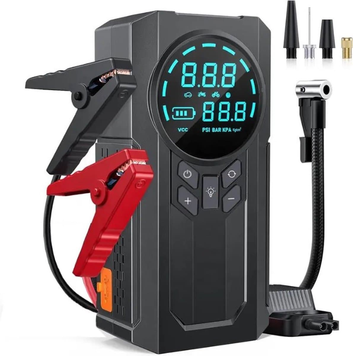 Gearner Jumpstarter 3000A - compressor met starthulp - 18.500 mAh - SOS noodlicht (EAN: 8721008632353): 🌟 Waarom dit apparaat mijn aandacht trok