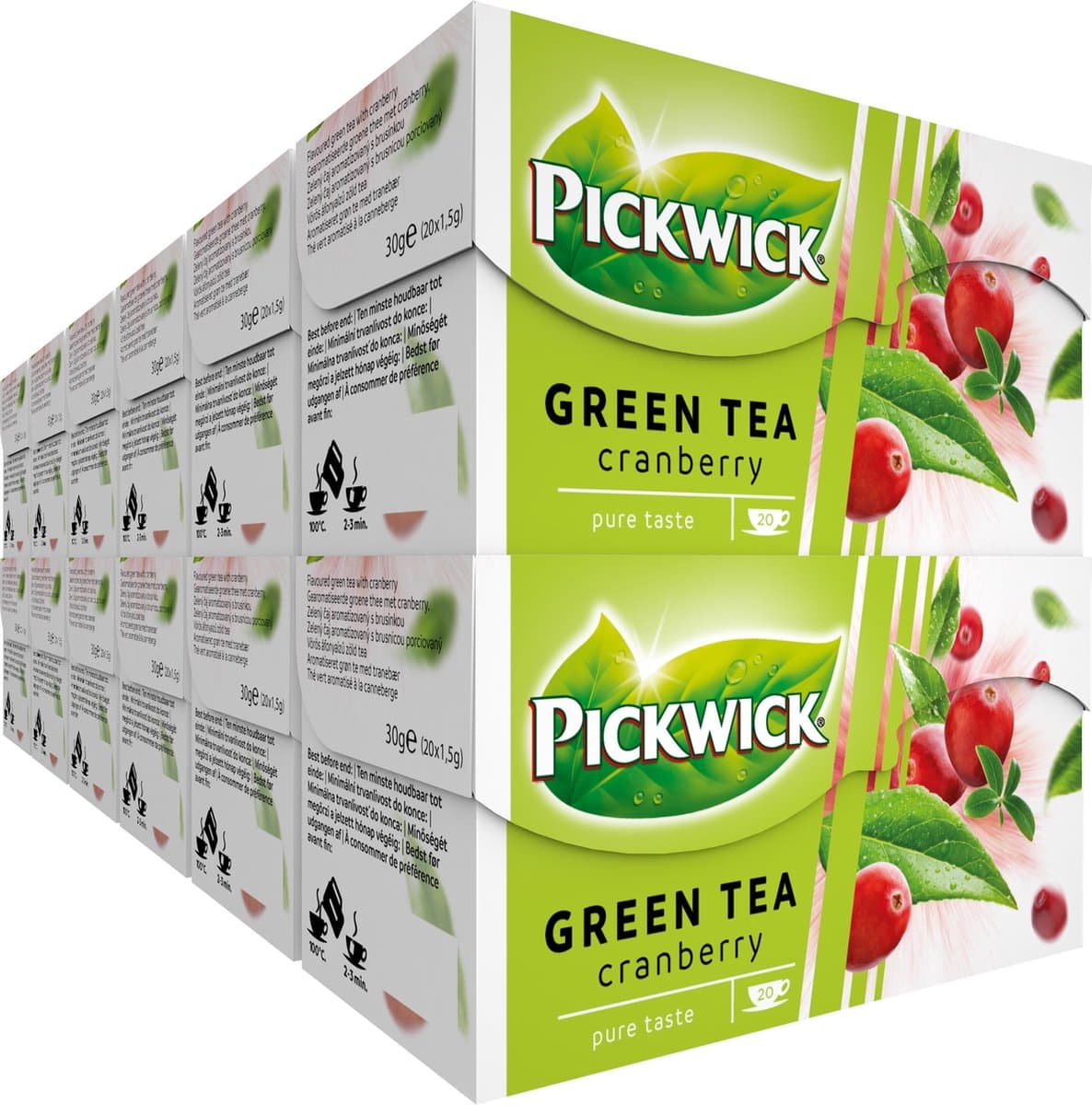 Pickwick Cranberry Groene Thee - 12 x 20 theezakjes (EAN: 8711000239636)
