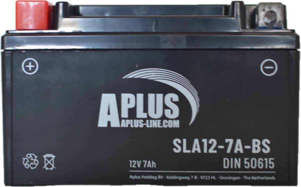 A-PLUS sla accu - 12V 7Ah (ytx7a) -onderhoudsvrij (EAN: 9507142934923)