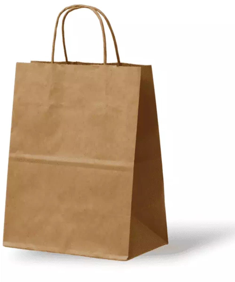Professionele Bruine Kraft Tas (Large) - 32x12x41 cm - 50 Stuks - Bruin - Papieren tassen - Draagtassen (EAN: 6151807628622)