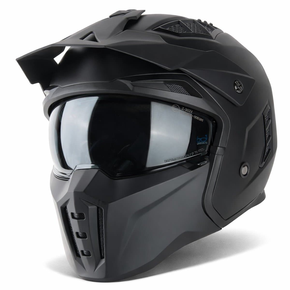VINZ Kioto Street Fighter Helm - Motorhelm & Scooterhelm & Brommerhelm - ECE 22.06 - XS tm XXL - Mat Zwart - L (EAN: 8720574321685): Een prachtige keuze voor alles van motorfietsen tot Brommerhelmen!